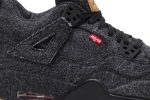 (GS) Levis x Air Jordan 4 Retro Black Denim (Levis Tag) AQ9103-001 CVST