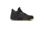 (GS) Levis x Air Jordan 4 Retro Black Denim (Levis Tag) AQ9103-001 CVST