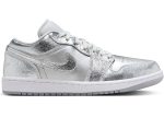 (W) Air Jordan 1 Low SE ‘Metallic Silver’ FN5030-001 CVST