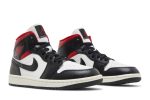 (W) Air Jordan 1 Mid ‘Black Sail Gym Red’ BQ6472-061 CVST