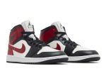 (W) Air Jordan 1 Mid ‘Black Toe’ BQ6472-160 CVST