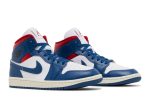 (W) Air Jordan 1 Mid French Blue BQ6472-146 CVST