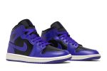 (W) Air Jordan 1 Mid ‘Purple and Black’ BQ6472-051 CVST