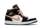 (W) Air Jordan 1 Mid SE Peach Mocha DH0210-100 CVST