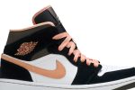 (W) Air Jordan 1 Mid SE Peach Mocha DH0210-100 CVST