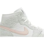 (W) Air Jordan 1 Mid SE White Light Iron Ore DN4045-001 CVST