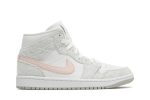 (W) Air Jordan 1 Mid SE White Light Iron Ore DN4045-001 CVST