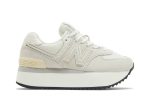 (W) New Balance 574+ White Grey WL574ZAA CVST