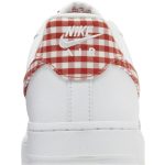 (W) Nike Air Force 1 07 Essential Mystic Red Gingham DZ2784-101 CVST