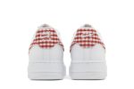 (W) Nike Air Force 1 07 Essential Mystic Red Gingham DZ2784-101 CVST