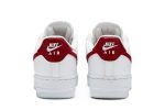 (W) Nike Air Force 1 07 White Noble Red 315115-154 CVST