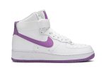 (W) Nike Air Force 1 High White Dark Orchid 334031-112 CVST