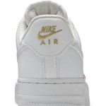 (W) Nike Air Force 1 Low 07 Essential White Metallic Gold CT1989-100 CVST