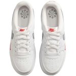 (Youth) Nike Air Force 1 Low White Grey Red FD9772-100 CVST