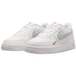 (Youth) Nike Air Force 1 Low White Grey Red FD9772-100 CVST